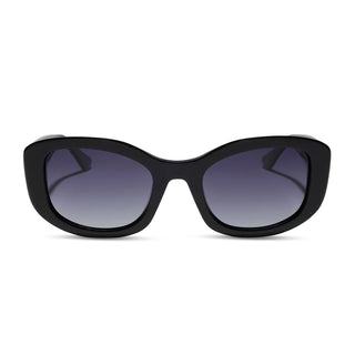 Miranda Black Grey Gradient Sunglasses // DIFF