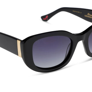 Miranda Black Grey Gradient Sunglasses // DIFF