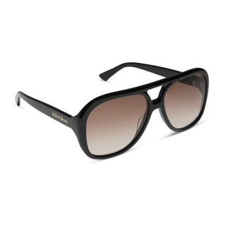 DIFF Pauline Black + Brown Gradient Sunglasses