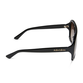 DIFF Pauline Black + Brown Gradient Sunglasses