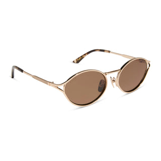 DIFF Jesse James Decker Limoncello Sunglasses - Gold Brown