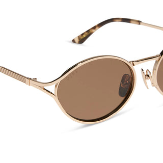 DIFF Jesse James Decker Limoncello Sunglasses - Gold Brown