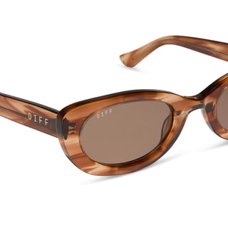 DIFF Raya Horn Tortoise Sunglasses - Jojo Fletcher