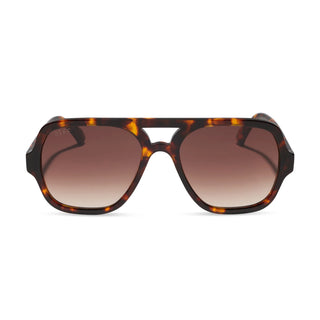 Layton Rich Tortoise Brown Gradient Sunglasses // DIFF