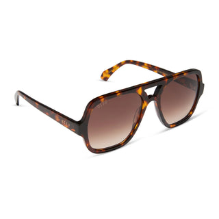 Layton Rich Tortoise Brown Gradient Sunglasses // DIFF