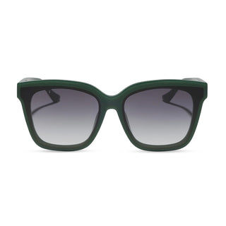 Meredith II Fairway Green & Gray Gradient Sunglasses // DIFF