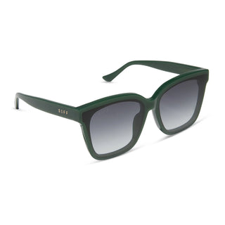Meredith II Fairway Green & Gray Gradient Sunglasses // DIFF