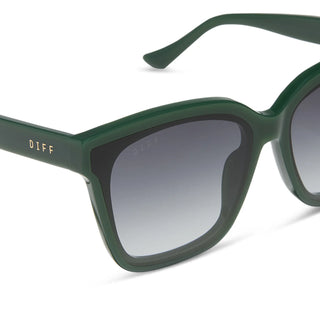 Meredith II Fairway Green & Gray Gradient Sunglasses // DIFF