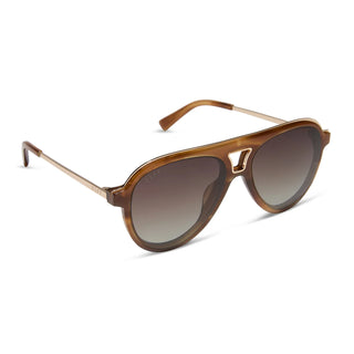 DIFF Tosca II Tawny Tortoise + Brown Gradient Sunglasses