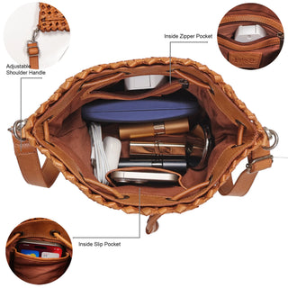 Catalina Leather Crossbody - Cognac