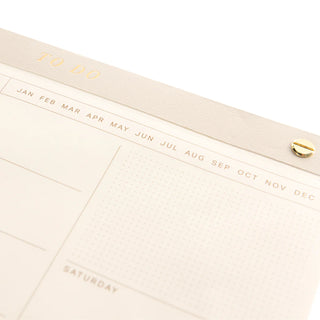 Grey Weekly Desk Pad