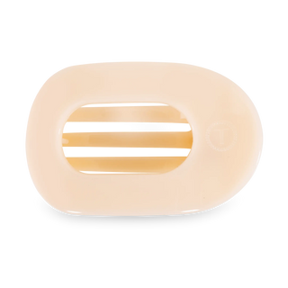 Round Flat Hair Clip - Small - Almond Beige // Teleties