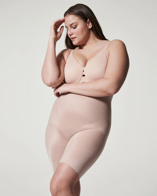 Spanx Invisible High-Waisted Shapewear Mid-Thigh Short // Champagne Beige