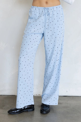 Eliana Polka Dot Pants - Light Blue