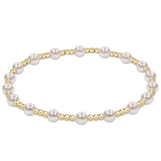 EGirl Classic Sincerity Pattern 4mm Bracelet - Pearl / Enewton