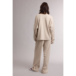 Harper Striped Knit Set - Taupe & Cream