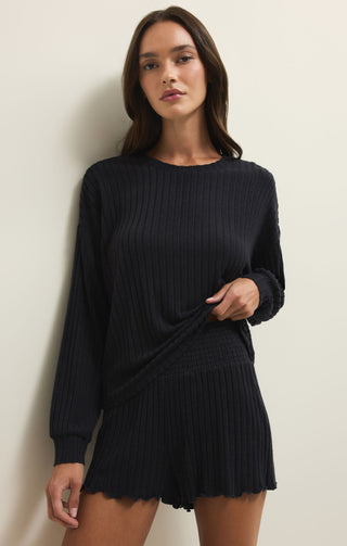 Daydream Rib LS Top / Black Sand / Z Supply