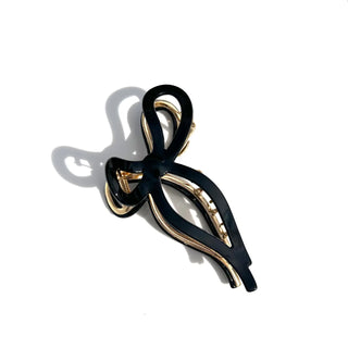Ballet Bow Acetate Claw Clip - Black