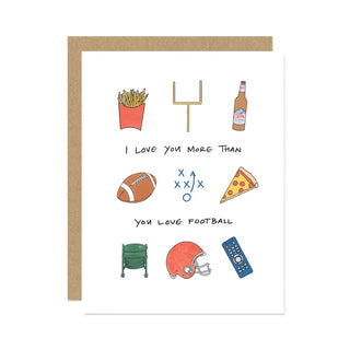 I Love You More Than Football Card