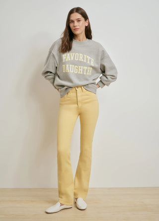 The Collegiate Sweatshirt - Heather Grey/Golden // Favorite Daughter