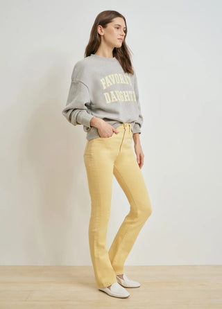 The Collegiate Sweatshirt - Heather Grey/Golden // Favorite Daughter