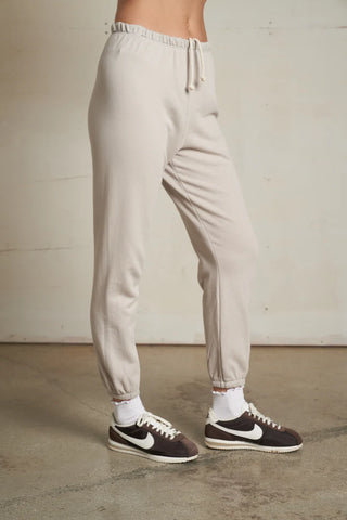Johnny French Terry Easy Sweatpants / Silver / Perfect White Tee