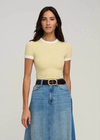The Foundation Tee - Golden White Stripe // Favorite Daughter