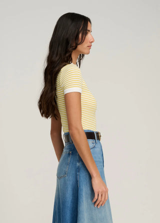 The Foundation Tee - Golden White Stripe // Favorite Daughter