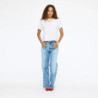 Slub Cotton White Tee Shirt // Kerri Rosenthal