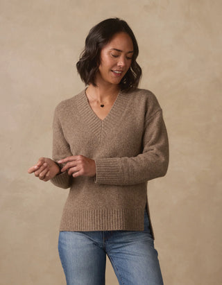 Homebound V-Neck Sweater // Toasted Chestnut