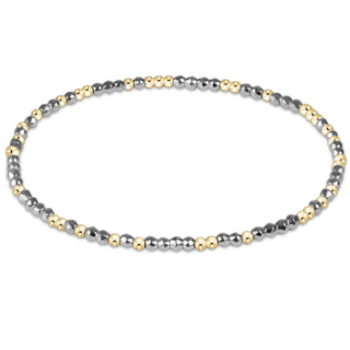 Hope Unwritten Bright Silver Faceted Hematite 2mm Bead Bracelet / Enewton