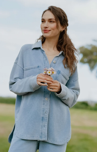 All Day Knit Denim Jacket - Ocean Air Indigo // Z Supply