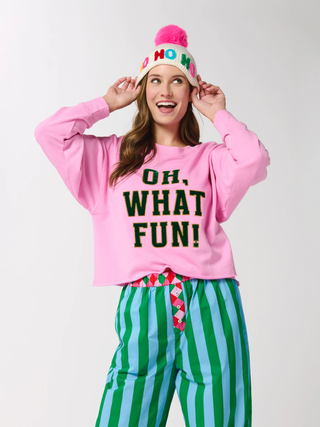 Noel Festive Stripe Boxer Pant - Green | Shiraleah