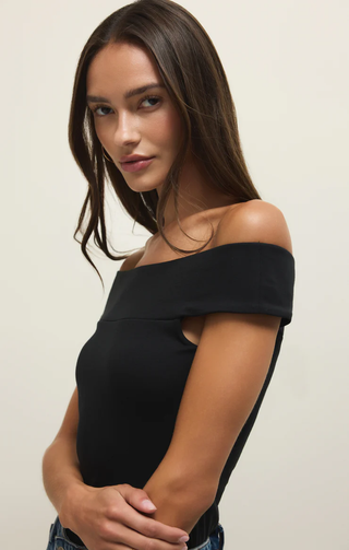 Second Skin Off Shoulder Top - Black // Z Supply