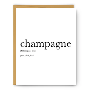 Champagne Definition Everyday Greeting Card