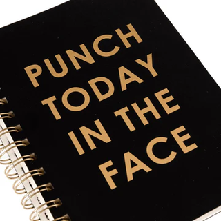 Punch today 6 x 8 Spiral Vegan Leather Journal