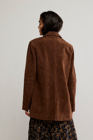 Paper Cut Vegan Blazer / Brown Bear / Free People