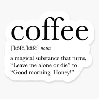 Coffee Definition Sticker