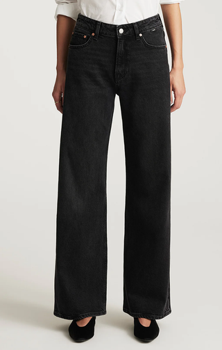 Mavi Florida Wide Leg Jeans Mid Rise - Dark Smoke Classic Blue