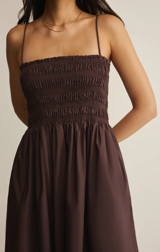 Cornelia Poplin Maxi Dress - Cherry Chocolate // Z Supply