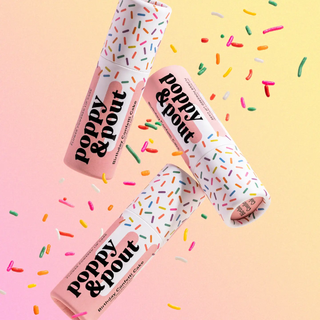 Lip Balm Birthday Confetti Cake - Pink // Poppy & Pout