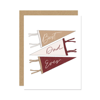 Best Dad Ever Pennant Greeting Card