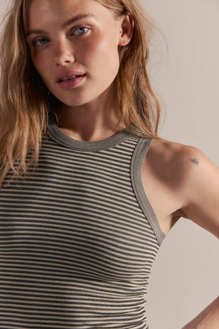 So Soft Seamless Modal Stripe Tank - Black and White // Free People