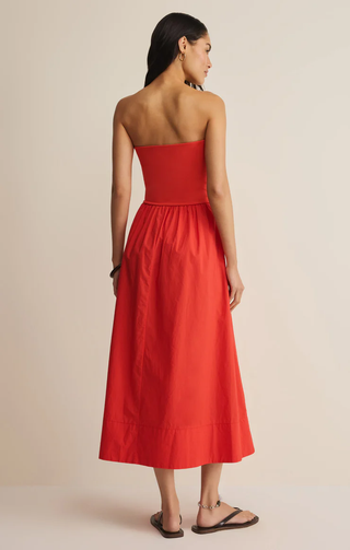 Sunsought Strapless Midi Dress - Lychee // Z Supply