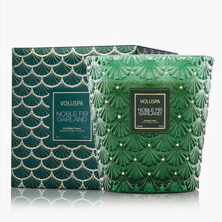 Voluspa Noble Fir Garland 3 Wick Hearth Candle