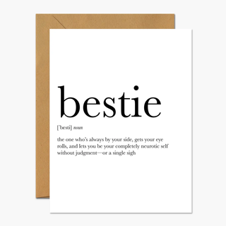 Bestie Definition Greeting Card
