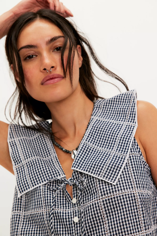 Waiting For Me Top - Navy Combo // Free People