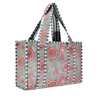 Quilted Print Tote Bag - Small