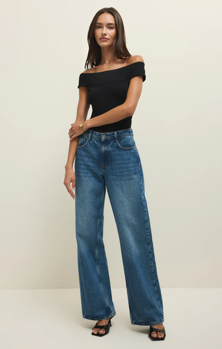 Second Skin Off Shoulder Top - Black // Z Supply