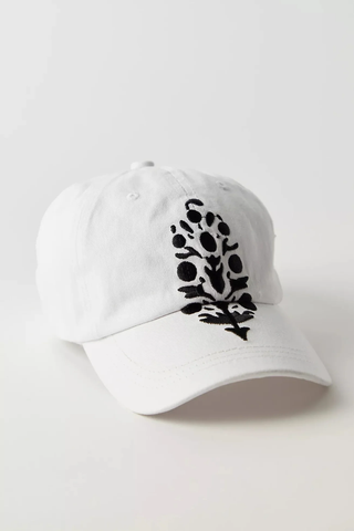 Big Buti Baseball Cap - White & Black // Free People
